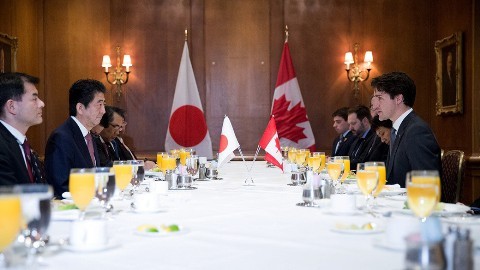 安倍首相、カナダ・トルドー首相と会談 サミット成功へ協力確認 - ảnh 1