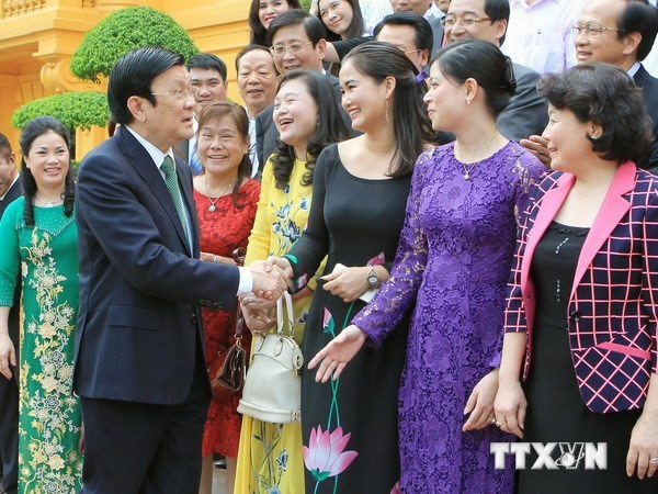 Chủ tịch nước Trương Tấn Sang gặp mặt đoàn đại biểu