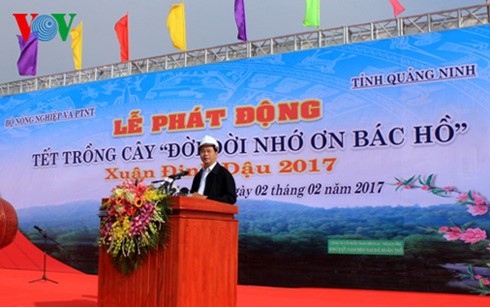Presidente vietnamita lanza Festival de Siembra de Árboles 2017 - ảnh 1