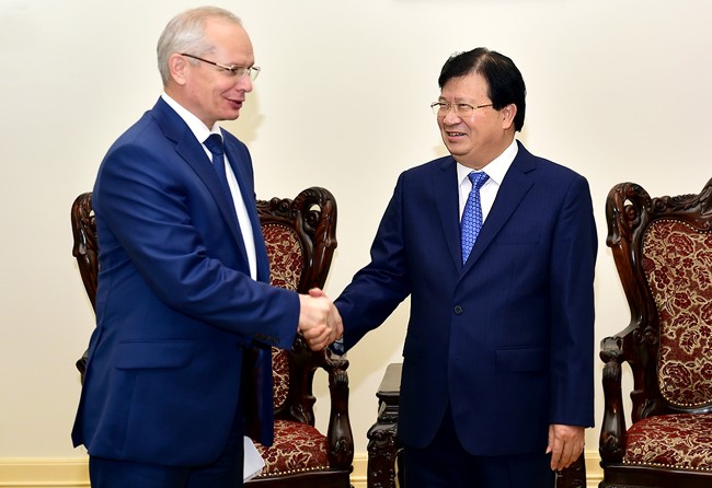 Deputi PM Vietnam, Trinh Dinh Dung menerima PM Pemerintah Republik Bashkortostan (Federasi Rusia) - ảnh 1