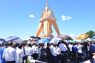 ลาวจัดพิธีฌาปนกิจศพท่าน สะหมาน วิยะเกด - ảnh 1