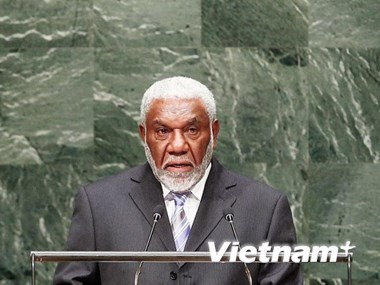 Chủ tịch nước Trương Tấn Sang tiếp Thủ tướng Cộng hòa Vanuatu Joe Natuman - ảnh 1