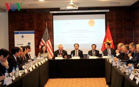 Staatspräsident Trai Dai Quang empfängt Vertreter der Union der US-Unternehmen auf APEC - ảnh 1