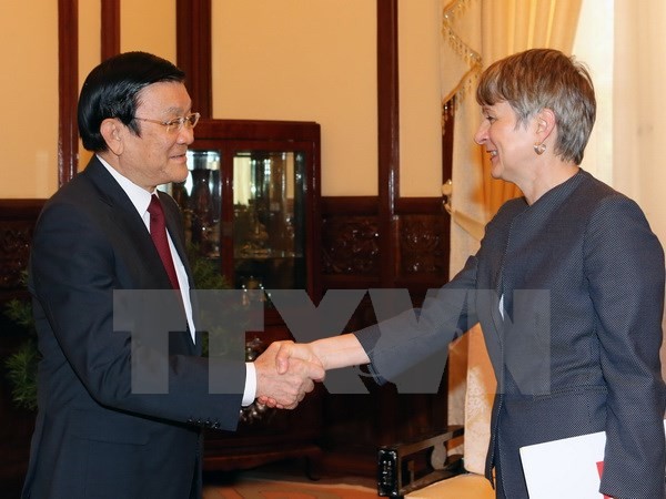ประธานประเทศเจืองเติ๊นซางให้การต้อนรับเอกอัครราชทูตที่เข้าอำลาในโอกาสสิ้นสุดหน้าที่ตามวาระ - ảnh 1