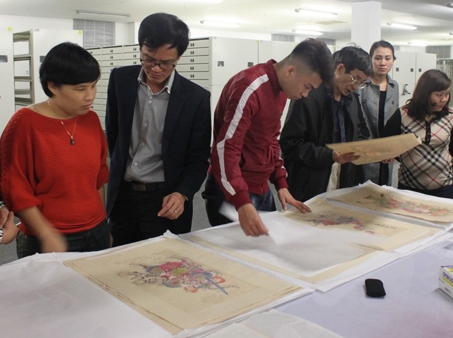 Twelve typical Vietnamese folk paintings exhibit in Ha noi - ảnh 4