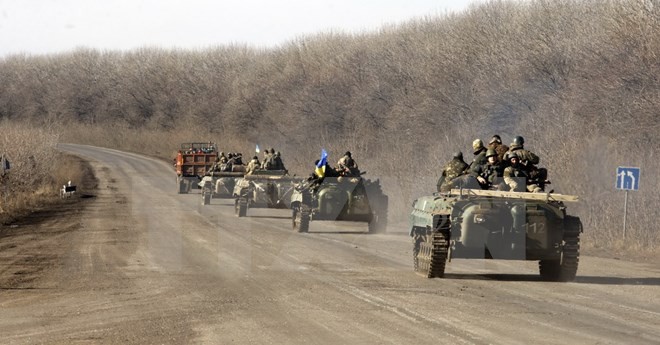 ウクライナ政府軍 重火器撤去開始と発表 - ảnh 1