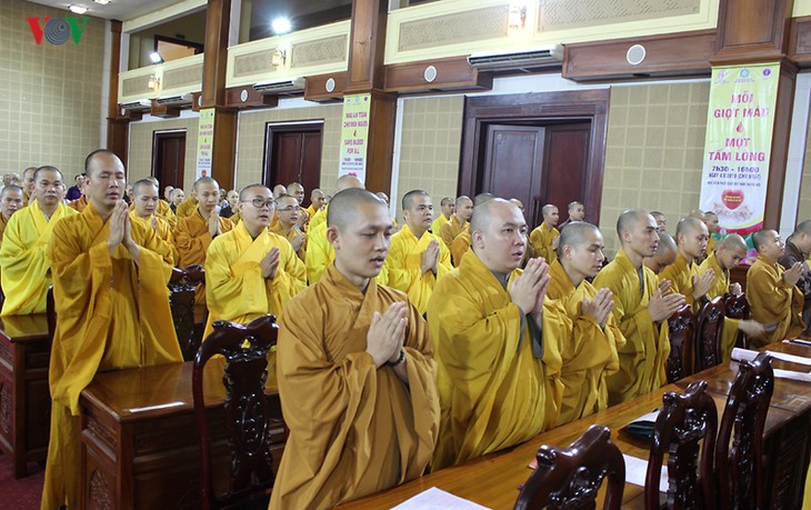 Tăng ni sinh học viện Phật giáo hào hứng hiến máu và đăng ký hiến tạng - ảnh 4