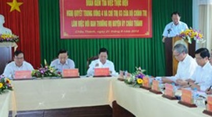 ルア政治局員、ティエンザン省視察 - ảnh 1