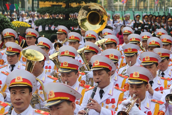Lễ đón chính thức Tổng Bí thư, Chủ tịch nước Lào tại Hà Nội - ảnh 5