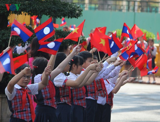 Lễ đón chính thức Tổng Bí thư, Chủ tịch nước Lào tại Hà Nội - ảnh 3