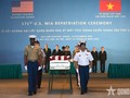 Celebran 171.ª ceremonia de repatriación de restos de militares estadounidenses desaparecidos en la guerra en Vietnam