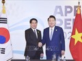 르엉 끄엉 국가주석, 취임 후 APEC서 韓 윤석열 대통령과 첫 회담 진행