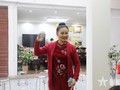 民俗太鼓の演奏者グエン・ティ・ミン・タムさん