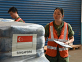 Singapore government’s aid arrives at Noi Bai airport 