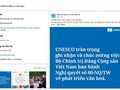 유네스코, 베트남의 ‘문화 발전 결의’ 채택에 축하 메시지 발표