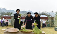 Festival Menumbuk Emping Ketan- Ciri Budaya Tradisional Unik dari Warga Etnis Tay di Provinsi Tuyen Quang