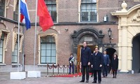 Ceremonia de bienvenida al primer ministro Pham Minh Chinh