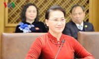 Nguyên Thi Kim Ngân reçue par le président sud-coréen