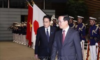 Cérémonie d’accueil officielle en l’honneur de Vo Van Thuong