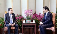 Trân Thanh Mân rencontre le Premier ministre de Singapour, Lawrence Wong