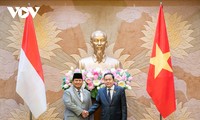 Parlamentspräsident Tran Thanh Man empfängt den neu gewählten indonesischen Präsidenten