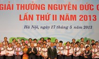 Lễ trao tặng Giải thưởng Nguyễn Đức Cảnh lần thứ 2 năm 2013