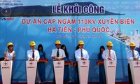 Khởi công tuyến cáp điện ngầm xuyên biển lớn nhất Đông Nam Á