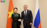 Ketua MN Vietnam, Nguyen Thi Kim Ngan melakukan pertemuan  kepada Ketua Duma Negara Rusia, Vyacheslav Volodin