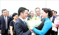 Ketua MN Vietnam, Ibu Nguyen Thi Kim Ngan tiba di Jiangsu, memulai kunjungan resmi di Tiongkok