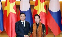 Ketua MN Nguyen Thi Kim Ngan melakukan pertemuan dengan PM Laos