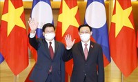 Ketua MN Vietnam Lakukan Kunjungan Kehormatan kepada Sekjen, Presiden Laos, Thongloun Sisoulith