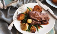 Roast beef with Yorkshire puddings