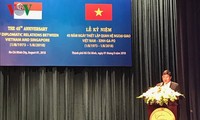 Kota Ho Chi Minh mengadakan upacara peringatan ultah ke-45 pengalangan hubungan diplomatik Vietnam-Singapura