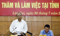 PM Nguyen Xuan Phuc melakukan temu kerja dengan Pimpinan Provinsi Lao Cai