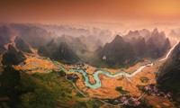 Das Foto über die reife Reissaison in Cao Bang gewinnt den internationalen Goldpreis