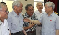 Party leader Nguyen Phu Trong has met with voters in Hanoi