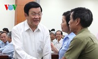 President Truong Tan Sang meets HCM city voters