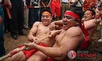 Tug of war game in Ngoc Tri village, Long Bien district of Hanoi