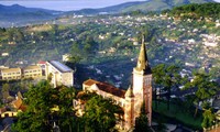 Antique items portraying old Da Lat on display