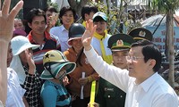 President Truong Tan Sang visits Ly Son island district