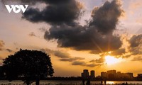 Beautiful sunset on Hanoi’s West Lake