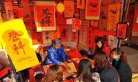 Vietnamese traditional calligraphy during Tet