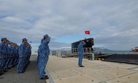 Submarine brigade holds a New Year flag salute