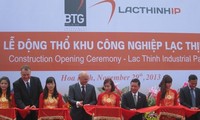 Mise en chantier de la zone industrielle Lac Thinh