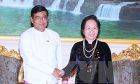 Nguyen Thi Doan à une conférence sur la prévention des catastrophes naturelles