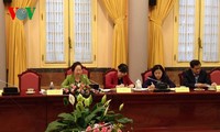 Nguyen Thi Doan à la réunion du Fonds de patronage des enfants du Vietnam