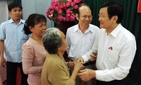 Truong Tan Sang rencontre l’électorat de Ho Chi Minh-ville