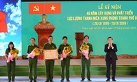 Truong Tân Sang au 40ème anniversaire des forces de jeunes volontaires de Ho Chi Minh-ville