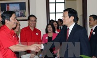 Presiden Truong Tan Sang melakukan temu kerja dengan Pengurus Besar Lembaga Palang Merah Vietnam