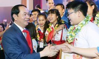 Presiden Tran Dai Quang menghadiri peringatan ulang tahun ke-75 berdirinya Barisan  Anak-Anak Pioner Ho Chi Minh